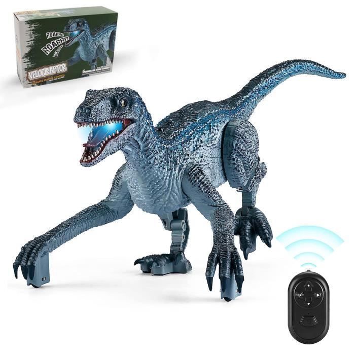Dinosaure télécommandé avec effets sonores et brume