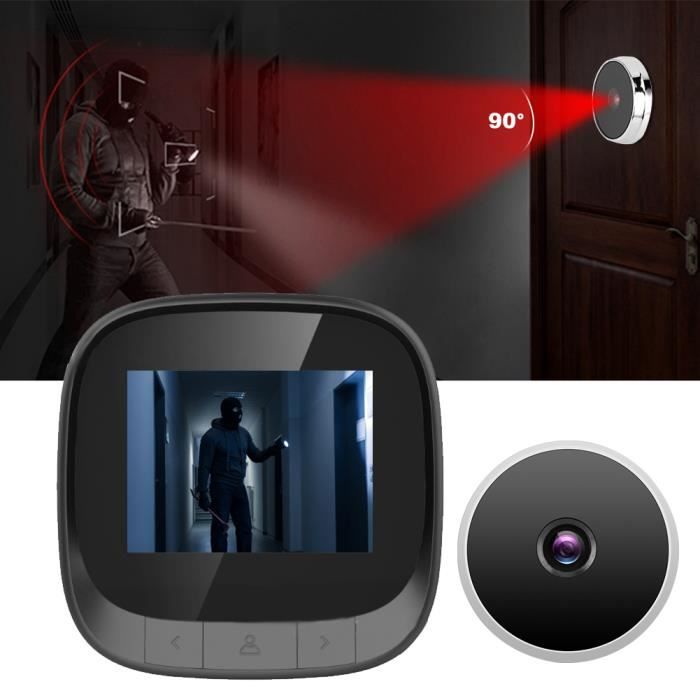 Somikon : Caméra judas numérique à vision nocturne avec écran couleur -  Accessoires pour portes et loquets - Achat & prix