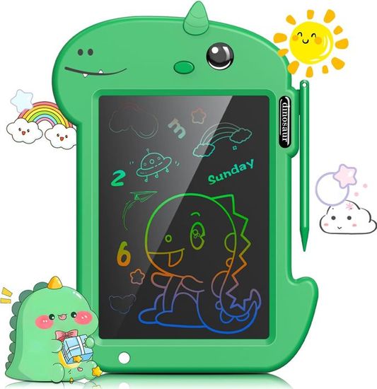 2 Pièces Tablette Dessin enfant,Portable Tablette Dessin,Tablette D'écriture LCD 4 Pouces Coloré Requin Dessin Animé,Tablette Magique, 2 3 4 5 6 7 ans Filles et Garçons Cadeau pour Les Enfants