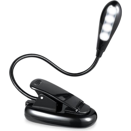 Lampe de lecture LED à livre rechargeable par USB flexible