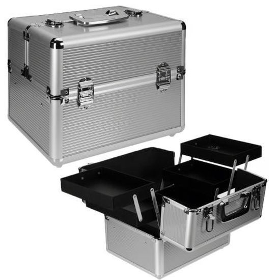 Valise Mallette Grise Pour Manucure Ou Coiffure Gris Achat
