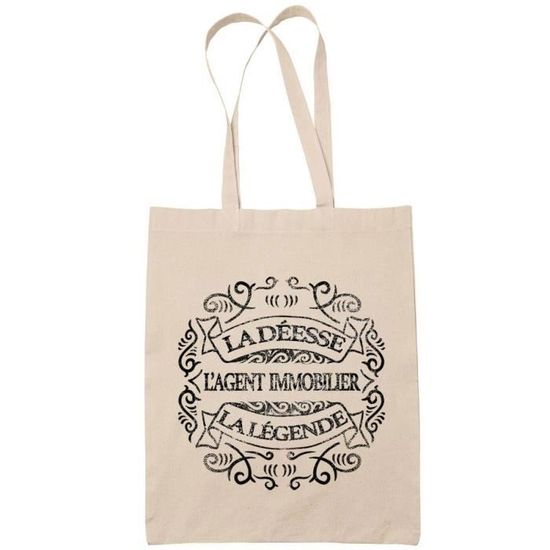 Planetee Tote Bag Noir Patronne Qui Déchire | Sac Coton Cabas Idée Cadeau Femme Humour Collègue Famille Anniversaire Noël