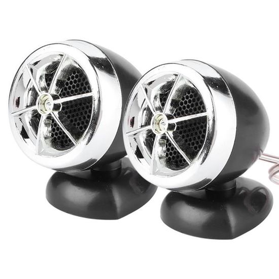 Tweeters Voiture 120W - Paire Haut-Parleur Dôme - 12V - Compatible Tous Véhicules - Installation Facile