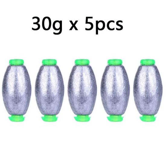 Plombs de pêche - Grande qualité - Olive - 30g - 5 pièces - Accessoire