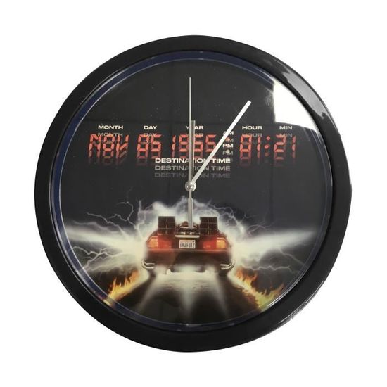 Retour vers le futur Horloge murale avec cadre en métal Cdiscount