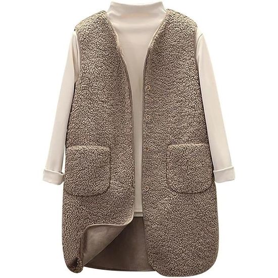 Gilet Sans Manches Femme En Polaire Douce – Blouson Matelassé élégant, Chaud Et Léger Pour L’hiver, Style Casual Chic