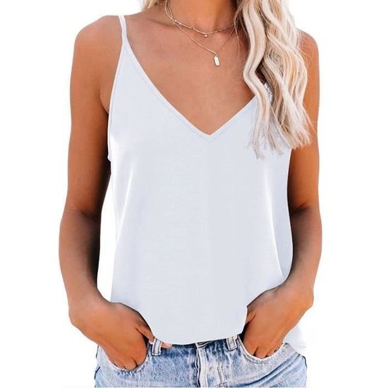 Haut à Bretelles Spaghetti Blanc Naturel - Personal Fit