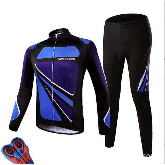 Ensemble Cyclisme Homme - Maillot Manches Longues Et Pantalon Rembourré - Tailles S à 5XL - Neuf Avec étiquettes