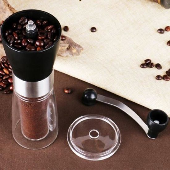 Moulin à Café Manuel En Acier Inoxydable - Broyage Réglable - Portable Sans électricité - Pour Café Filtre, Expresso, Cold Brew - Facile à Nettoyer