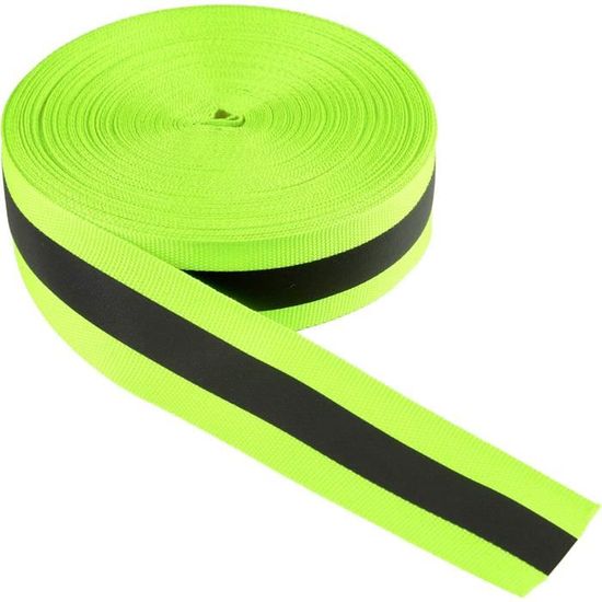 Ruban à coudre réfléchissant jaune/gris - 30/50mm x 2MT Meilleur Prix