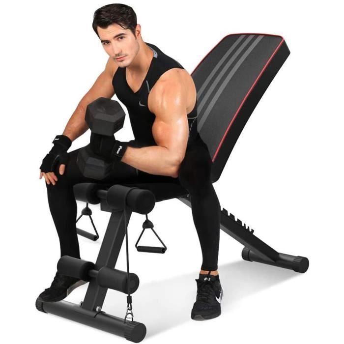 Banc de Musculation Banc réglable pour l'entraînement Complet du Corps Banc inclinable pour Exercice Gymnastique à Domicile/Bureau
