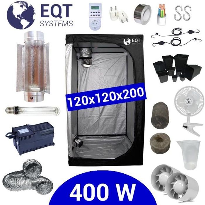 Pack Box 400W Cooltube 120x120 - Black Box 2 + Supacrop