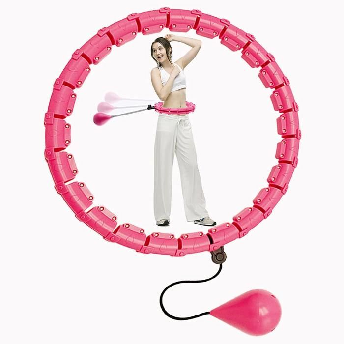 Cerceau Hula Hoop lesté pour adultes, 1 kg réglable Hula Hoop pour la perte de poids, Fitness Hula Hoops à la maison et au bureau