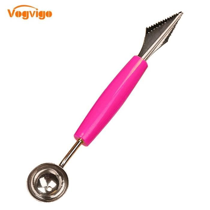 Art de la Table,TTLIFE couteau à découper fruits, Gadgets de cuisine Double tête pour pastèque, couteau à découper - Type Rouge