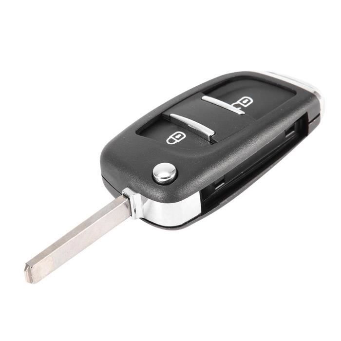 Sonew couvercle de clé à distance Coque de protection pour clé à distance à 2 boutons CE0536 adaptée pour citroën C2 C3 C4 C5
