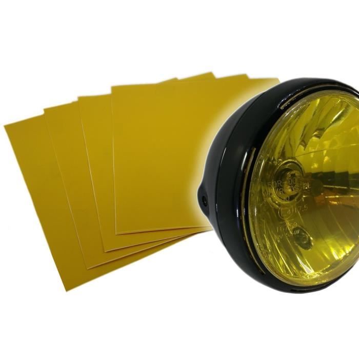 Sticker de phare jaune transparent Haute Résistance
