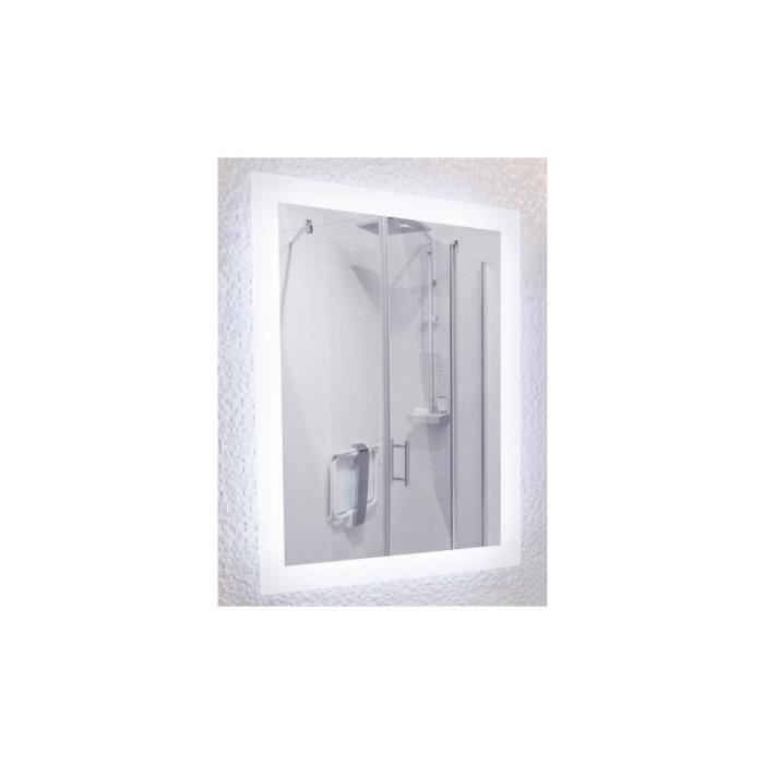 Pradel - Miroir de salle de bains avec éclairage LED - Modèle Led 90 - 60 cm x 90 cm (HxL)