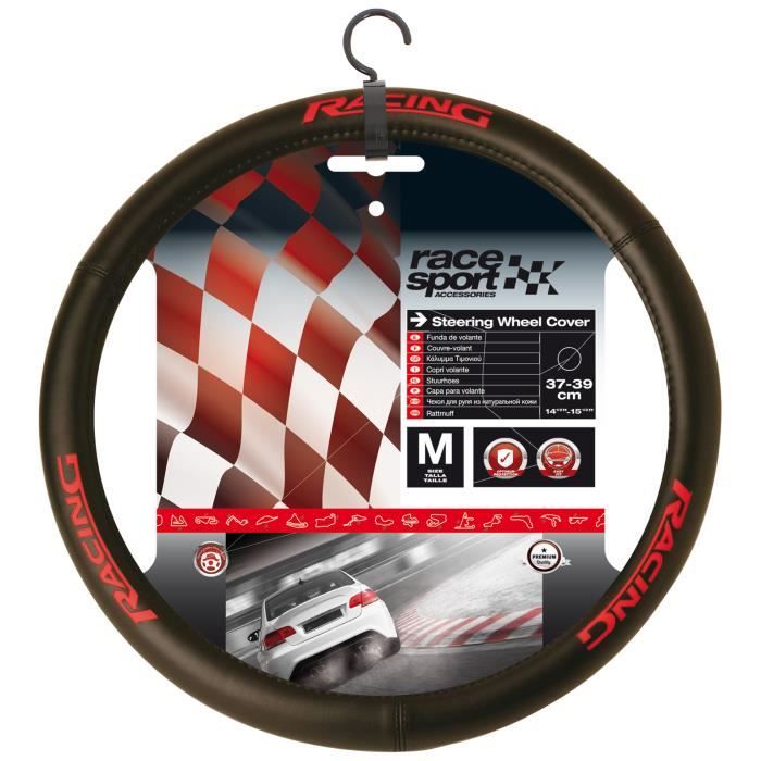 couvre volant PVC Racing dacia logan - diamètre volant 37/39cm
