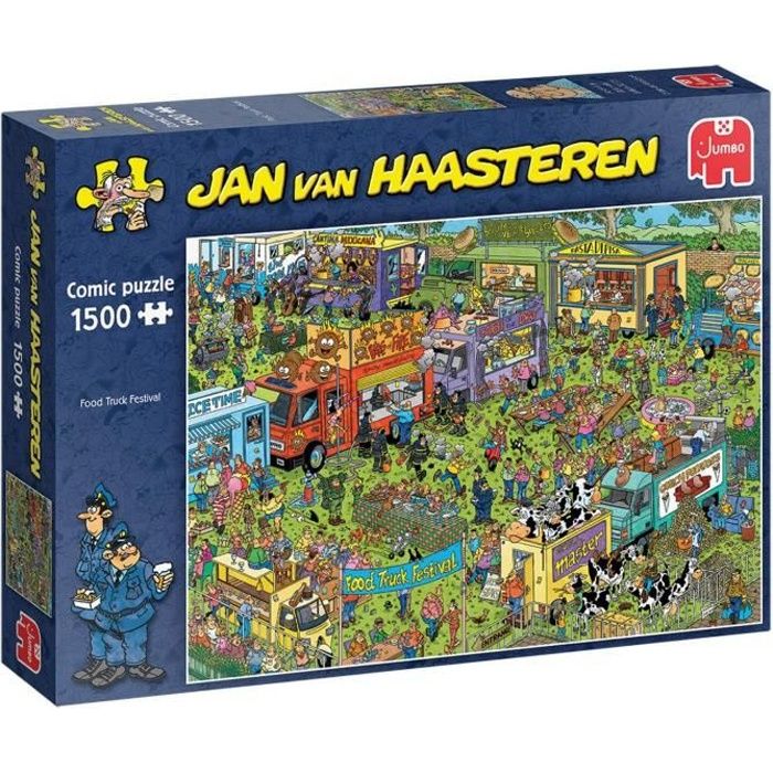 Puzzle 1500 pièces : Jan Van Haasteren : Food Truck Festival Coloris Unique