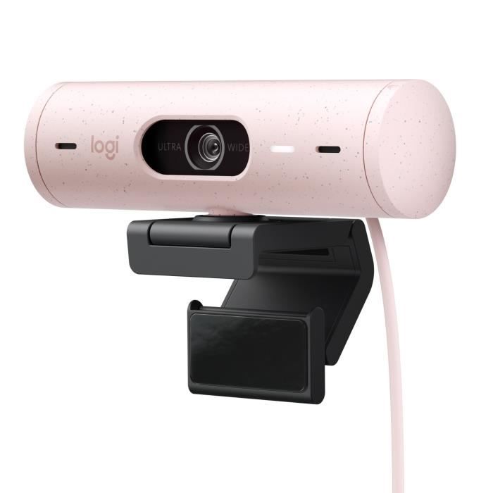 Logitech - Brio 500 Webcam HD avec Expo Auto - Rose