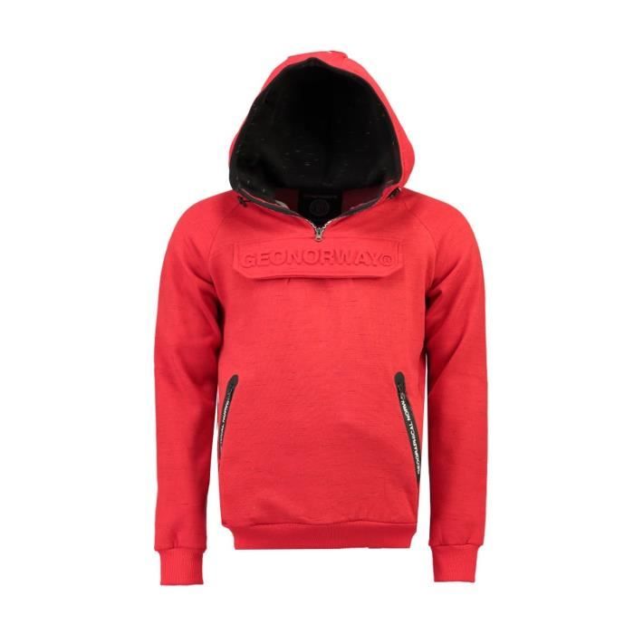 Sweat Homme Geographical Norway Gymsport Rouge