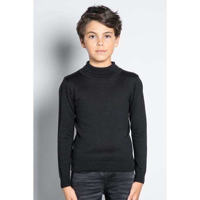 DEELUXE Pull uni à col roulé ROLLUP Black