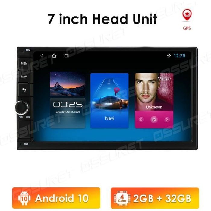 Lecteur multimédia universel d'autoradio de voiture de Double Din Android 10 2G 32G avec Bluetooth de lien de miroir pour Nissan Kia