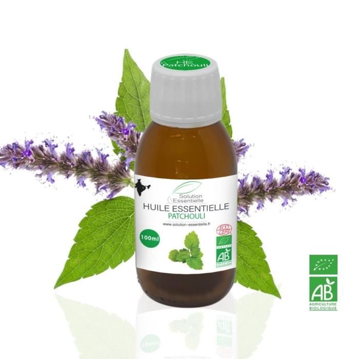 Huile Essentielle BIO de Patchouli 100ml. Huile chémotypée ABLabel, Ecocert Bio 100 % Pure et Naturelle ENTREPRISE FRANCAISE