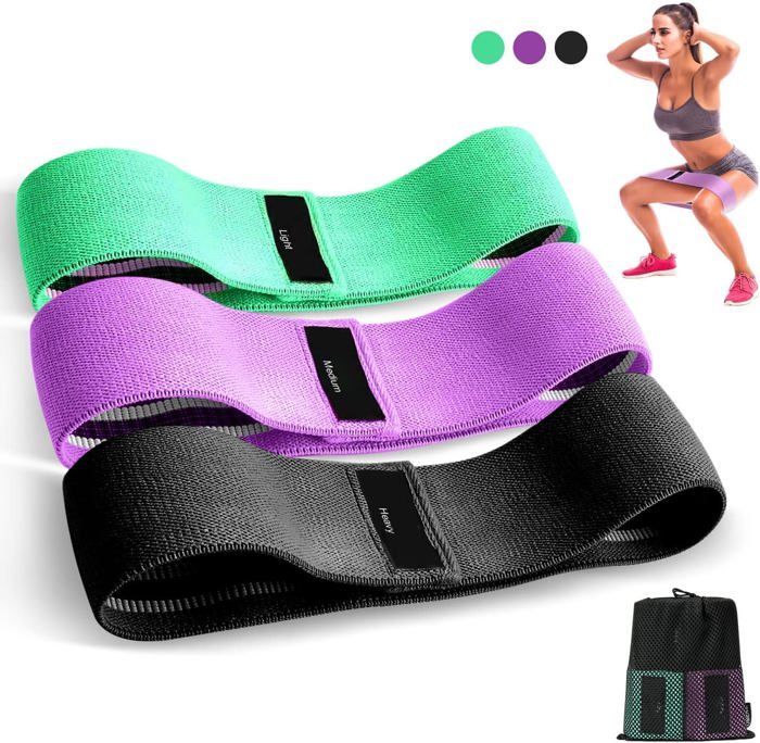 4 Pièces Bande Elastique Musculation TPE - 4 Niveaux Résistance Pour Fitness, Pilates, Yoga Et Rééducation