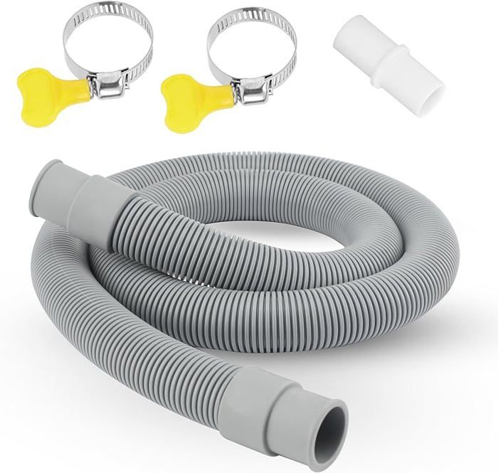 Rallonge Tuyau Vidange Machine à Laver Universel 1m à 7m – Avec Colliers, Support Et Adaptateur, Installation Facile Et Sans Fuite !