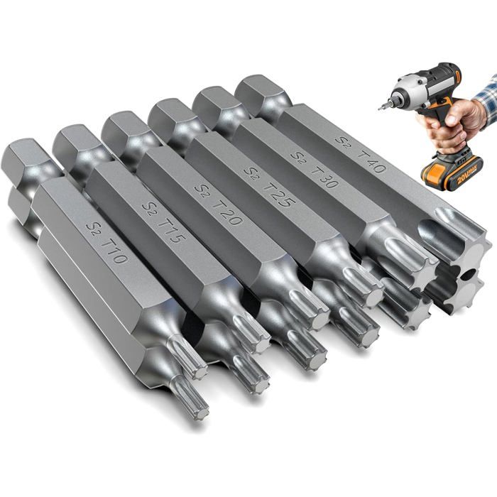 HASKYY Lot De 10 Embouts Torx T27 En Acier S2 - Qualité Industrielle