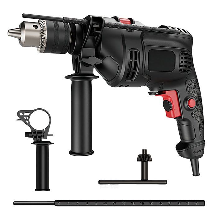 Perceuse visseuse sans fil - 3000 tr/min - Avec bouton de verrouillage - Vitesse variable en continu - Perceuse à percussion