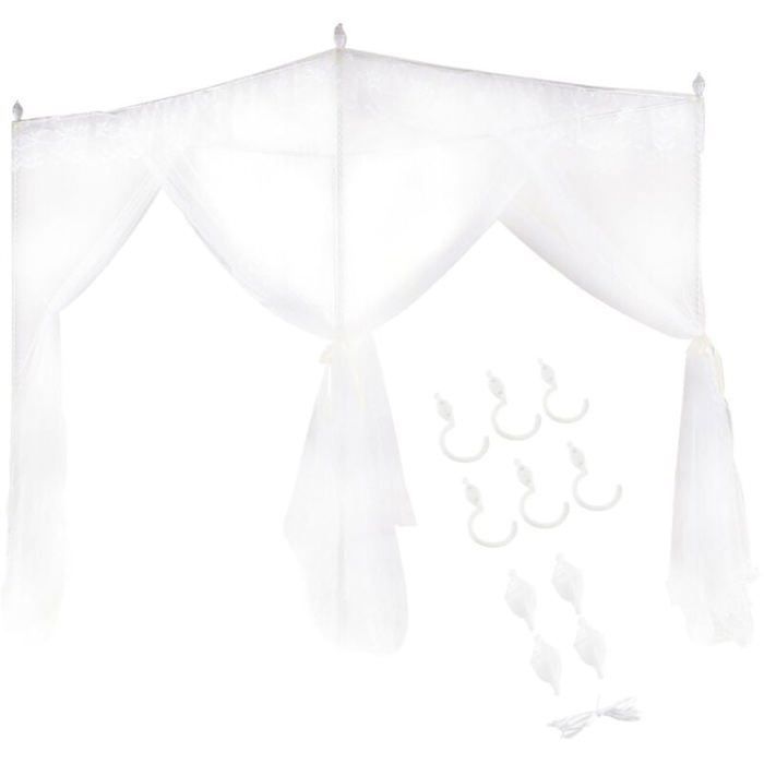 Princesse de luxe trois ouvertures latrales Rideau de lit Filet baldaquin Moustiquaire Literie L