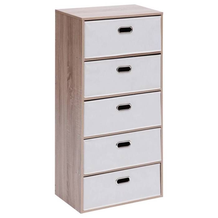 Commode 5 tiroirs Dress Up bois clair - 5five Commode 5 tiroirs Dress Up bois clair - 5five