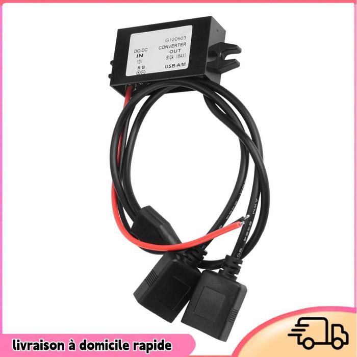 Convertisseur CC 12V en 5V 3A Double USB femelle DC DC Converter — free download