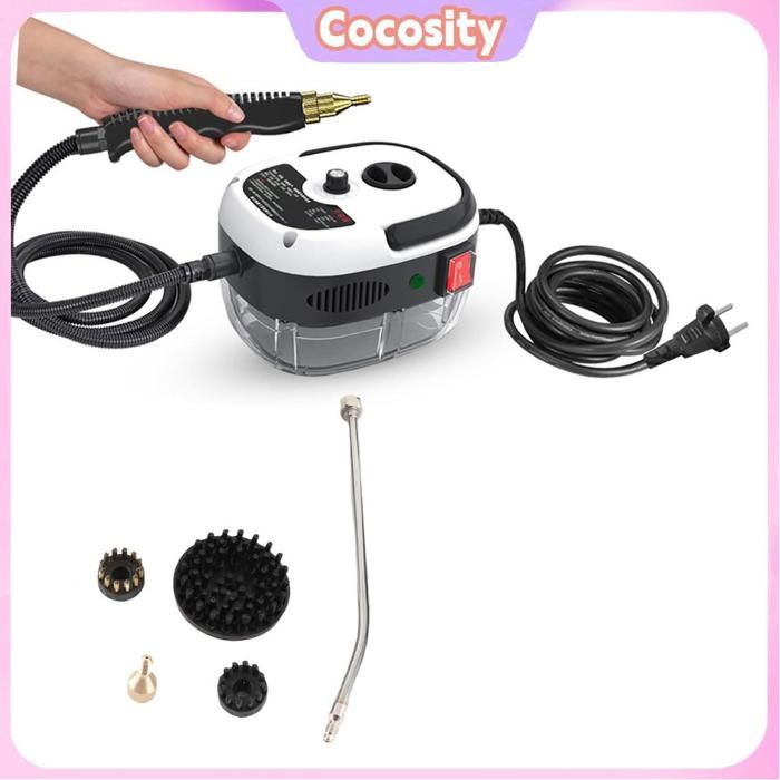 Cocosity Nettoyeur de vapeur 1500W portable portable Clain de vapeur à haute electromenager appareil Bouche rouge Prise UE blanche - Cocosity