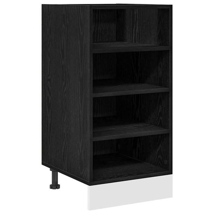 Meuble de cuisine mural - vidaXL - Riga - Chêne noir - 40x445x815 cm - Bois dingénierie - Grand espace de stockage
