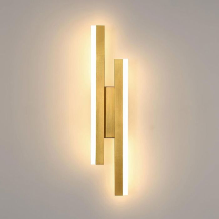 Applique Murale LED Moderne 16W Or 3 Températures de Couleur 3000K/4500K/6500K Lampe Murale LED Pour Chambre à Coucher Salon