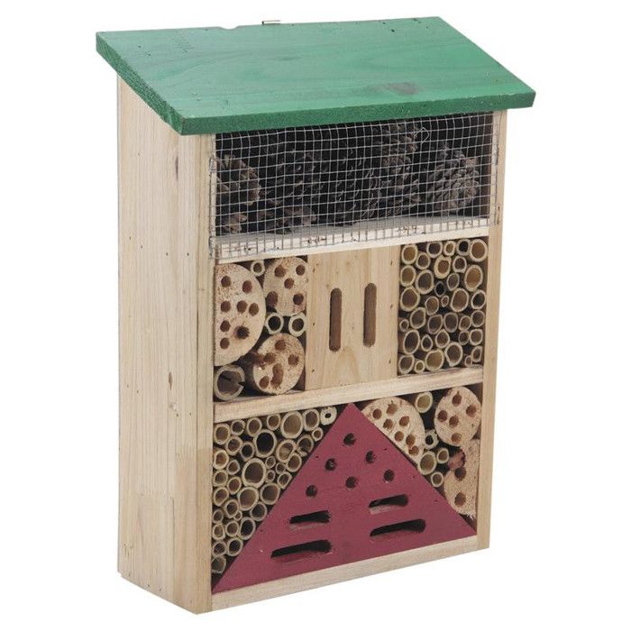Comparer les prix de Maison à insectes en bois et bambou - Abri pour insectes utiles - Blanc