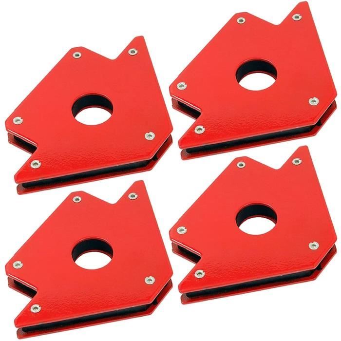 Support Magnétique De Soudure 13,6 Kg – Aimant Triangle 45°/90°/135° Avec Interrupteur ON/OFF