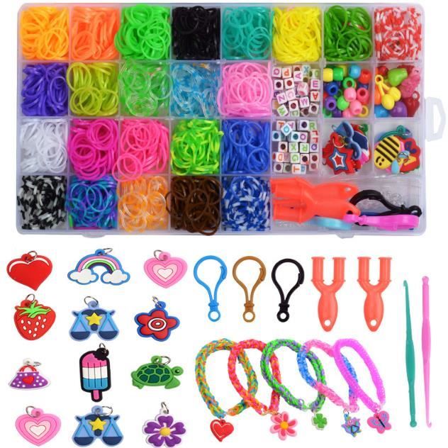 Elastique Bracelet, Bracelet Elastique Enfant Elastiques pour Bracelets Kit  Elastiques Loom Rubber 30 Couleurs Fabrication Creation, - Cdiscount Jeux -  Jouets