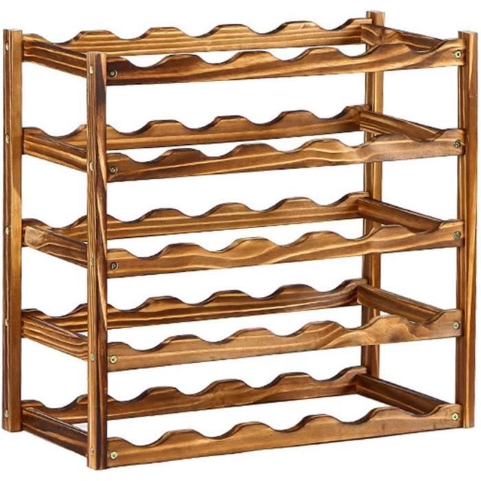 Étagère Rangement Vin Pin Massif Casier à Vin Empilable SogesHome – 6 Niveaux Pour 60 Bouteilles – En Pin Massif – Design Onde – Rangement Horizontal Étagère Rangement Vin Pin Massif Casier à Vin Empilable SogesHome – 6 Niveaux Pour 60 Bouteilles – En Pin Massif – Design Onde – Rangement Horizontal