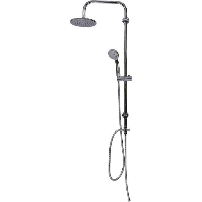 Douche Ronde À Jet De Pluie Avec Douchette Manuelle Batterie De Douche