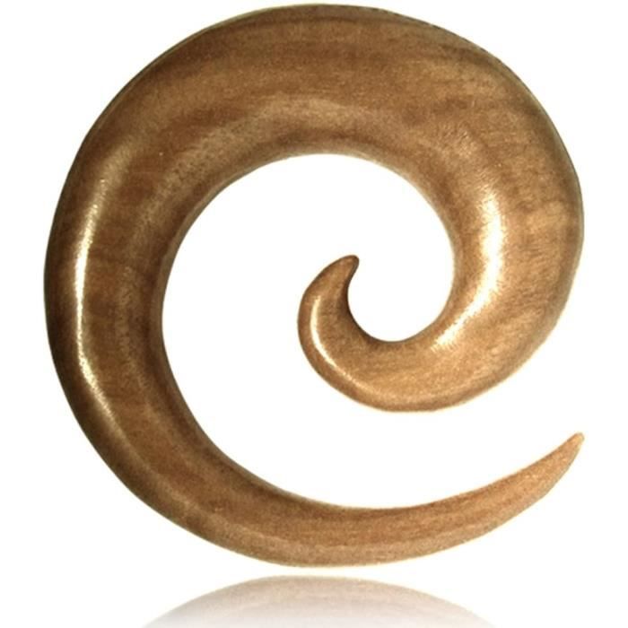 Peso Per Orecchio Espansore Fiore Di Loto In Ottone E Rame - Unisex 18mm - Fatto A Mano