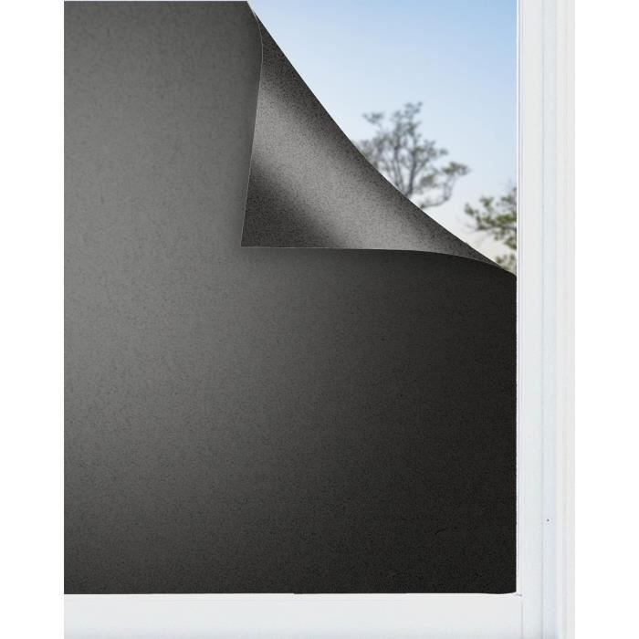 Film De Fenêtre Noir 39X100 Cm - Film Fenetre Vitre - Anti Occultant Fenêtre  Autocollant - Filtre Vitre Opaque - Adhesif Vitr[u2821] - Cdiscount Maison