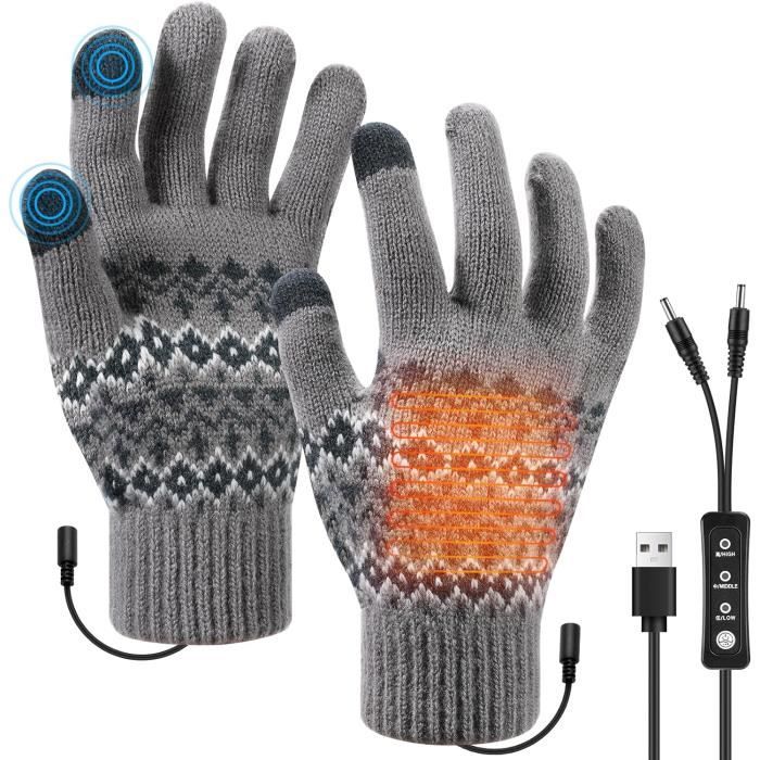 Gants chauffants USB pour écran tactile, gants chauffants