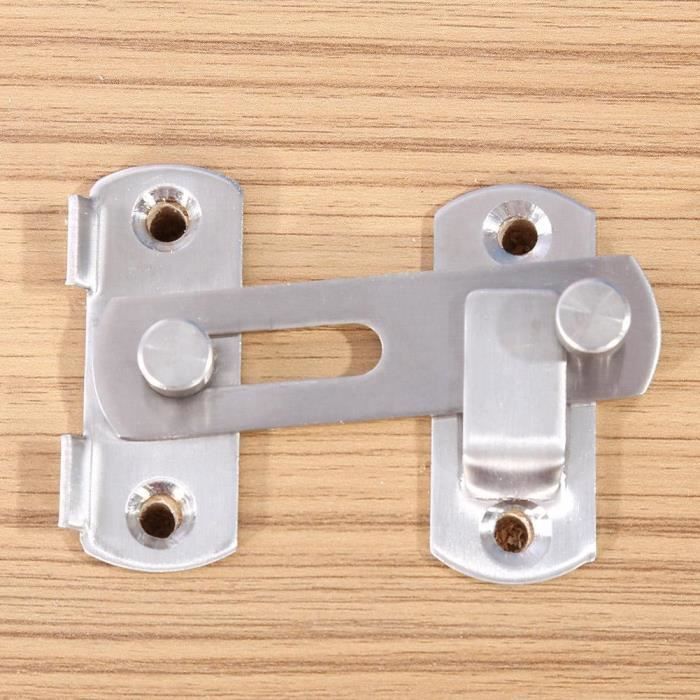 Loquet de Porte en Acier Inox Verrou à Tige Chromé Quincaillerie de Porte