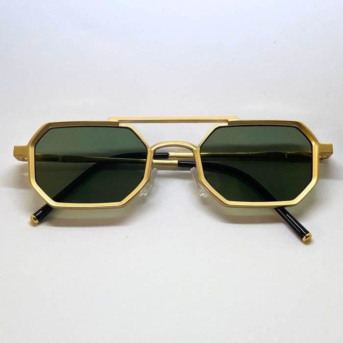 LUNETTES DE SOLEIL HOMME METAL SPORT RALPH EFFET MIROIR LUXE METAL POLICE NOIR
