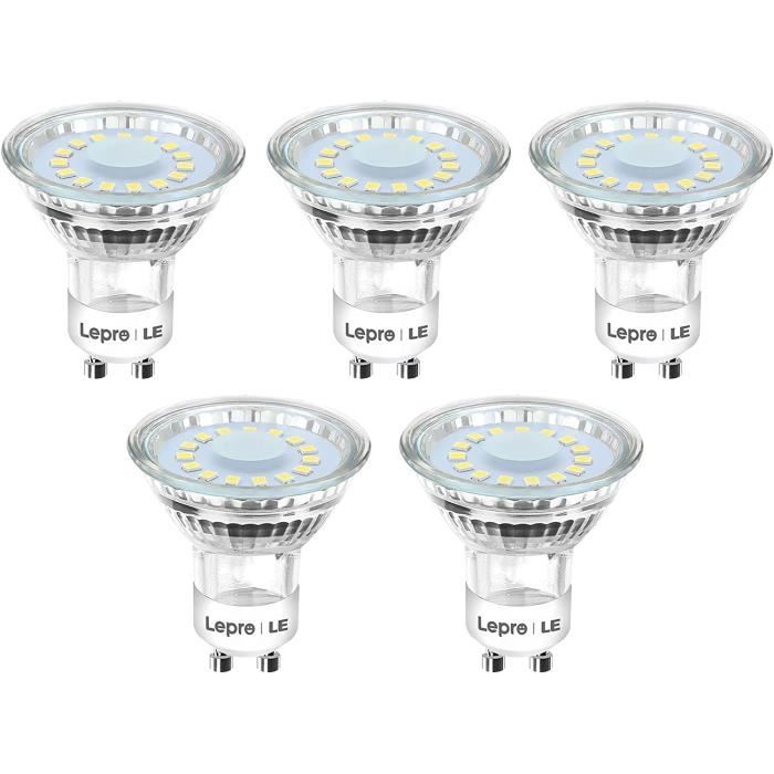 LE Ampoules LED GU10 Lumière du Jour 5000K, 4W Équivaut à 50W Ampoule