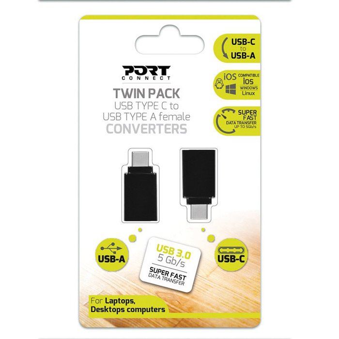Pack 2 Adaptateurs USB Type C vers USB Type A Port - vue 4